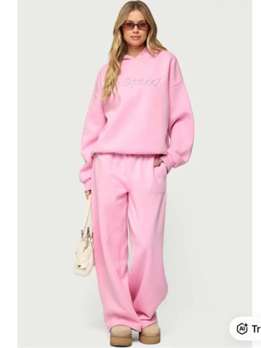 Edikted pink hoodie set